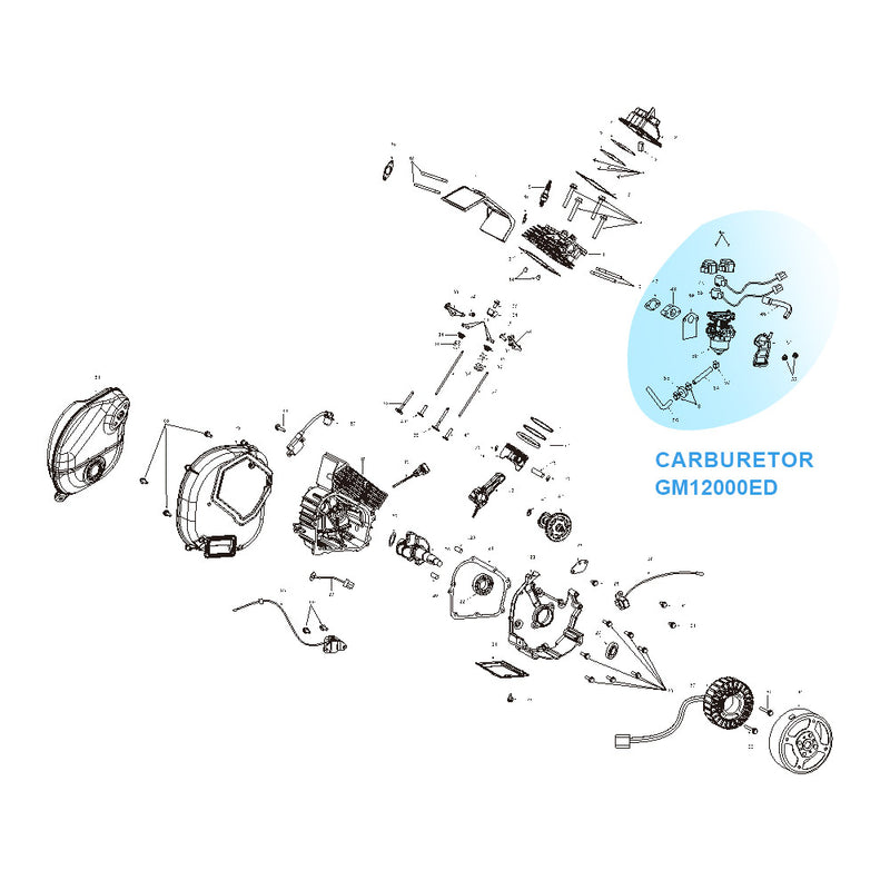 Load image into Gallery viewer, GENMAX Carburetor for 458cc  GM12000ED Dual Fuel Generator Engines
