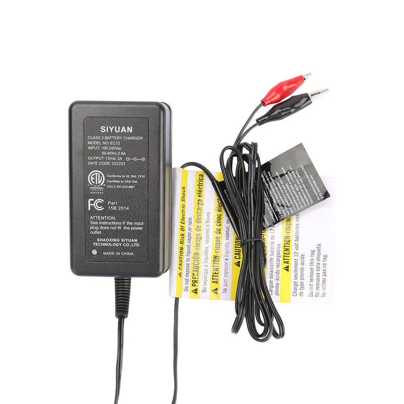 Load image into Gallery viewer, SIYUAN 12 Volt 2 Amp output Class 2 Battery Charger EC12 for GENMAX Generator GM5500i GM6000XiE GM7250iEDC GM9000iE GM9000iED GM9000iEDC GM12000ED  Various Models UL &amp; CSA Listed Power Cord 
