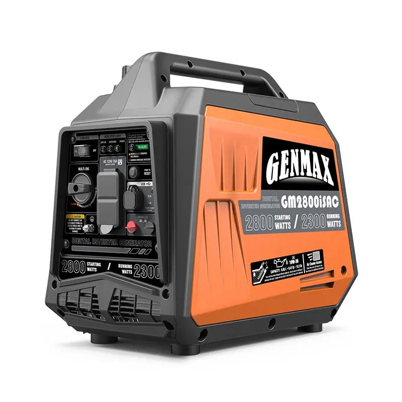 Load image into Gallery viewer, GENMAX GM2800iSAC 2800 Watt Gasoline Inverter Generator with CO Detect
