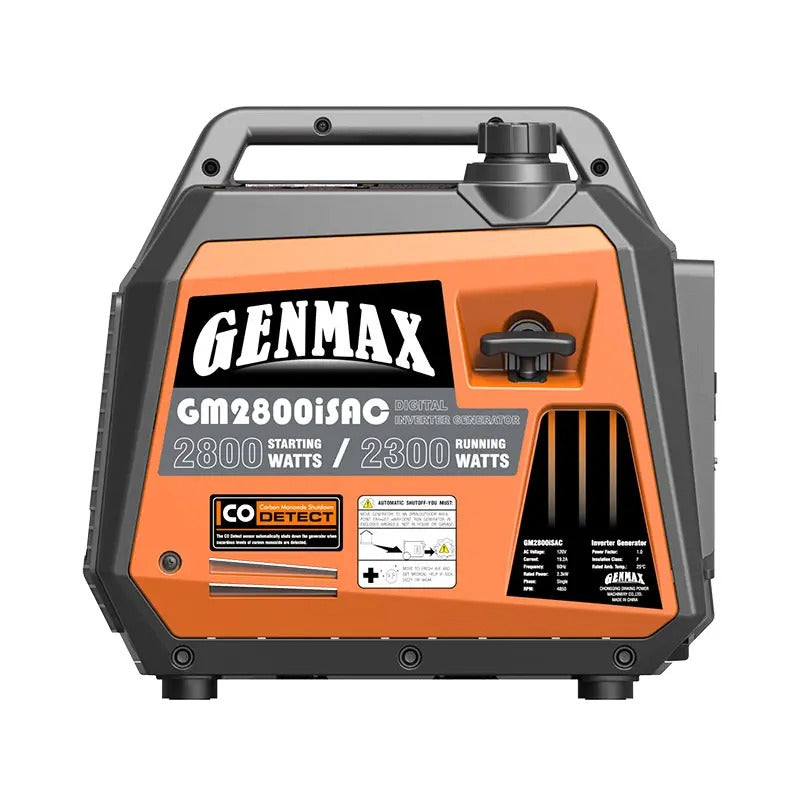 Load image into Gallery viewer, GENMAX GM2800iSAC 2800 Watt Gasoline Inverter Generator with CO Detect
