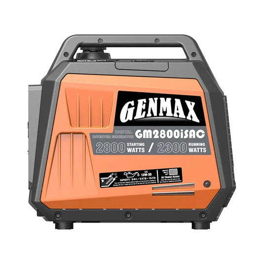 GENMAX GM2800iSAC 2800 Watt Gasoline Inverter Generator with CO Detect