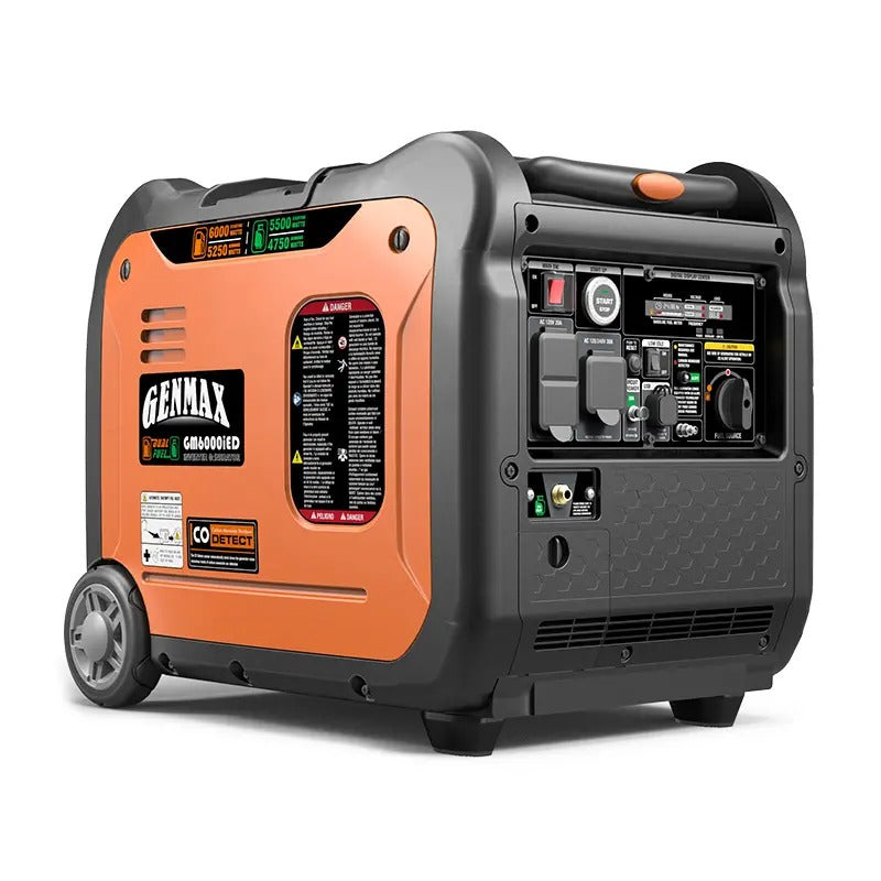 Load image into Gallery viewer, GENMAX GM6000iED 6000 Watt Dual Fuel Inverter Generator with CO Detect
