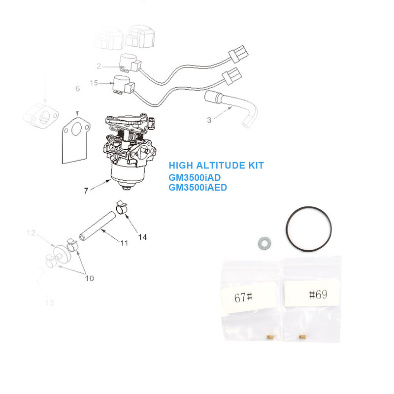 Load image into Gallery viewer, GENMAX High Altitude Kit for dual Fuel inverter generator GM3500iAD / GM3500iAED
