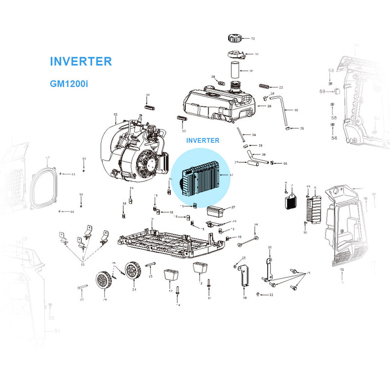 Load image into Gallery viewer, GENMAX Inverter Replacement for inverter Generator GM1200i 
