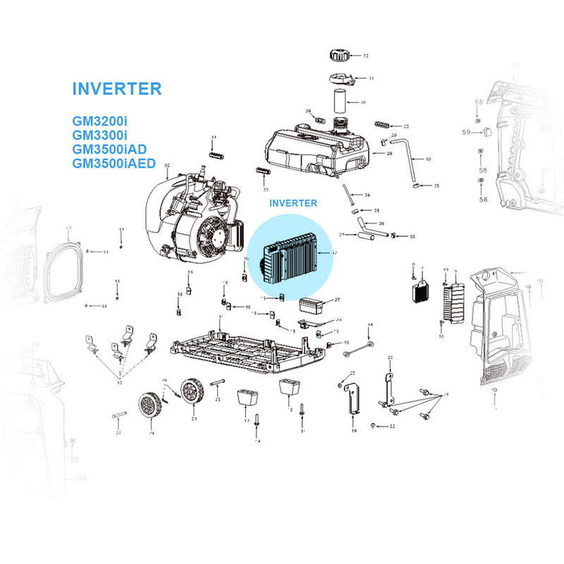 Load image into Gallery viewer, GENMAX Inverter Replacement for inverter Generator GM3200i/GM3300i/GM3500iAD/GM3500iAED
