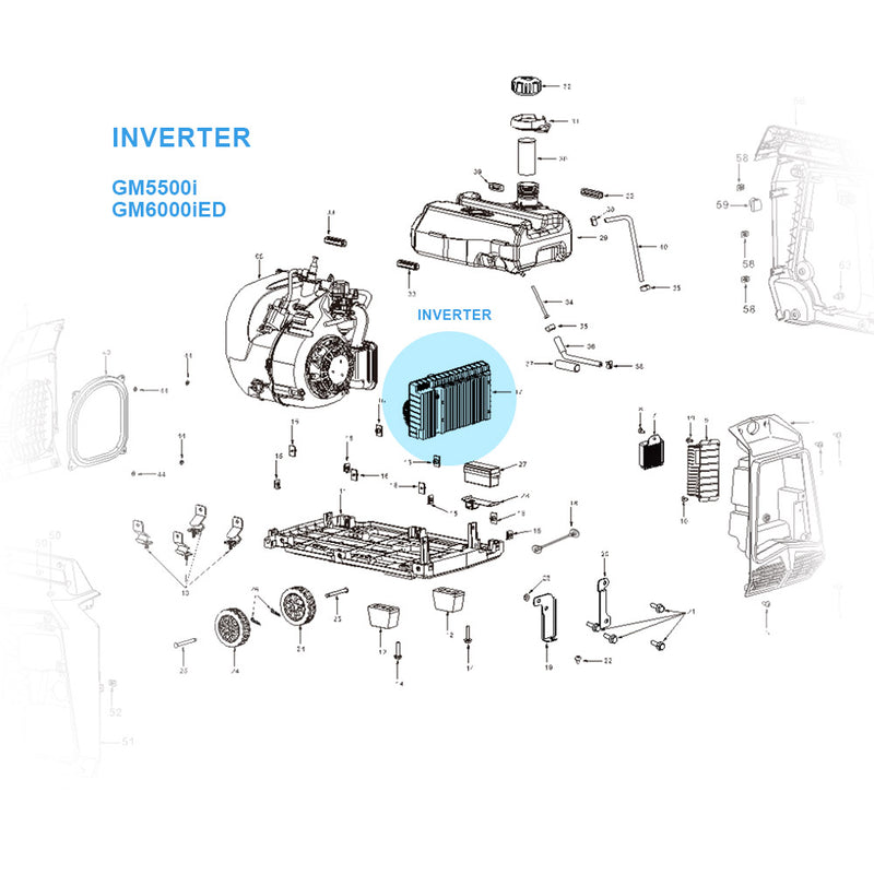 Load image into Gallery viewer, GENMAX Inverter Replacement for inverter Generator GM5500i GM6000iED
