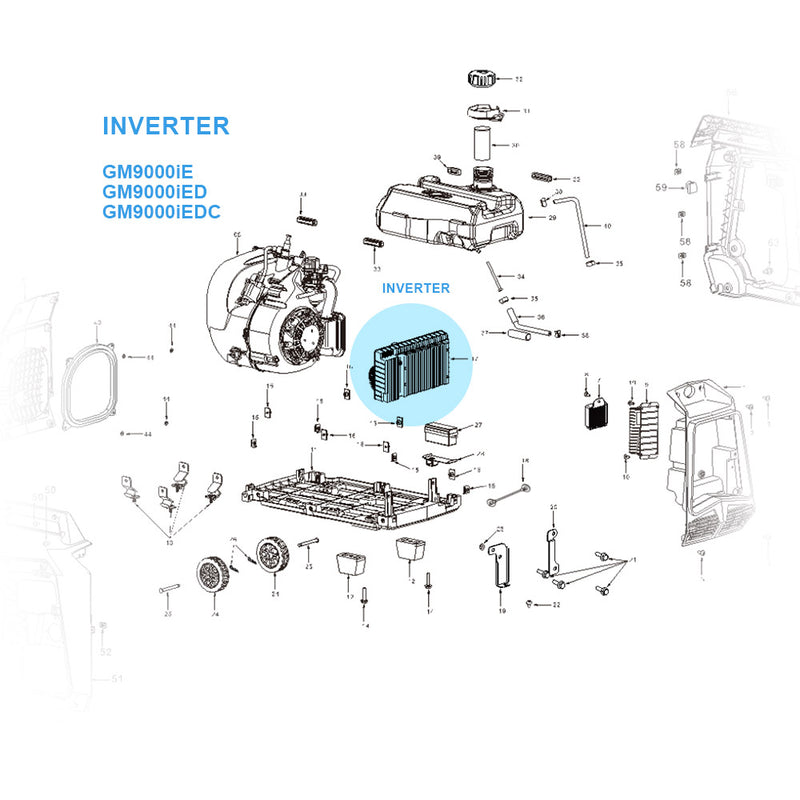 Load image into Gallery viewer, GENMAX Inverter Replacement for inverter Generator GM9000iE/ GM9000iED/ GM9000iEDC
