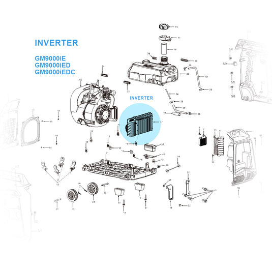 GENMAX Inverter Replacement for inverter Generator GM9000iE/ GM9000iED/ GM9000iEDC