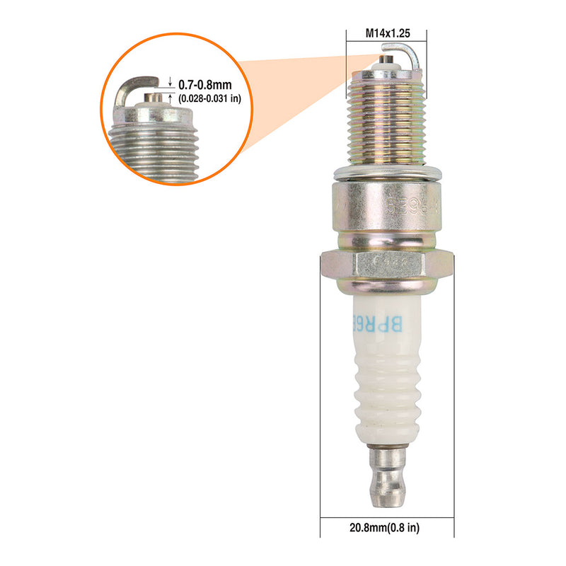 Load image into Gallery viewer, NGK BPR6ES SPARK PLUG Replacement for 312 CC 459CC 4-Strock OHV GENMAX Engine Generators GM5500i MXR5500 GM6000XiE GM6000iED GM7250iEDC GM9000iE GM9000iED &amp; Other Small Engines (Pack of 1)
